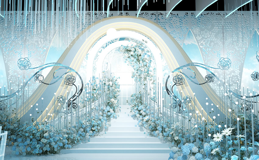 三门釡香烙馍村水晶厅效果展示