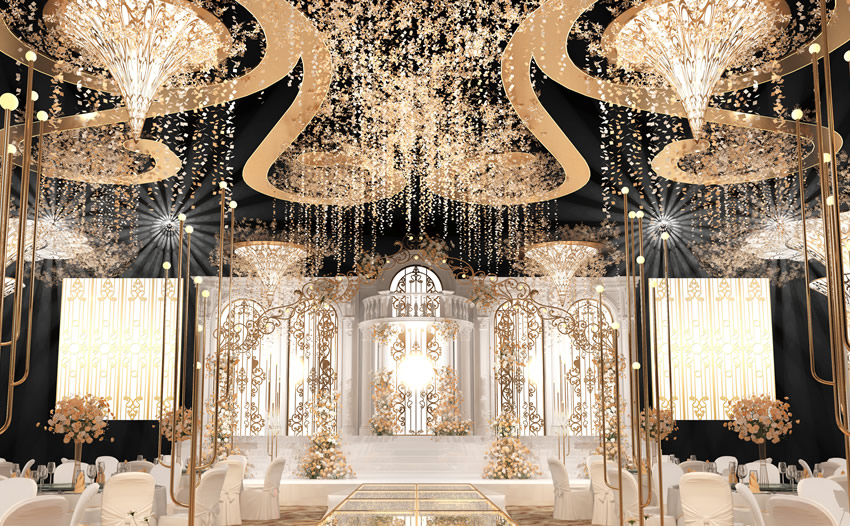 三门花木兰喜事汇金色大厅效果展示